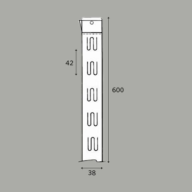 クイックストリップスタンダード６００ｍｍのサイズ表記画像
