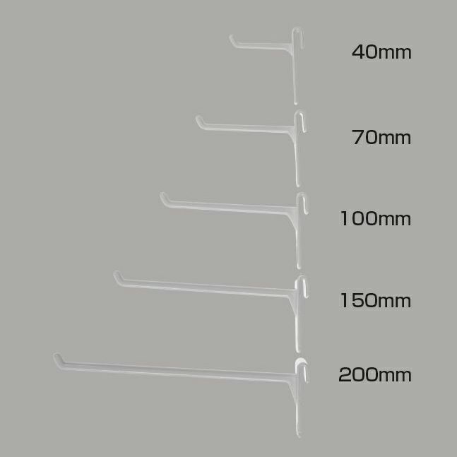 ワイヤーフックスタンダードタイプ４ＬＨのサイズ表記画像