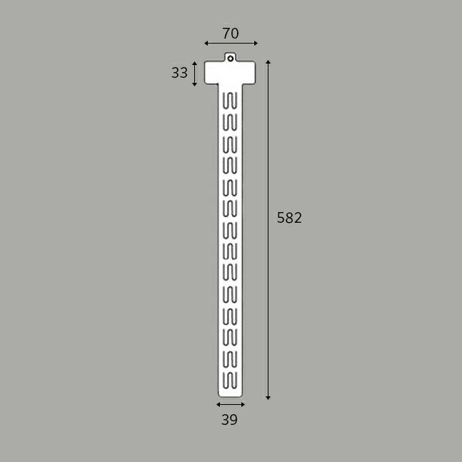 陳列スペース拡大パッケージハンガー７２１４のサイズ表記画像