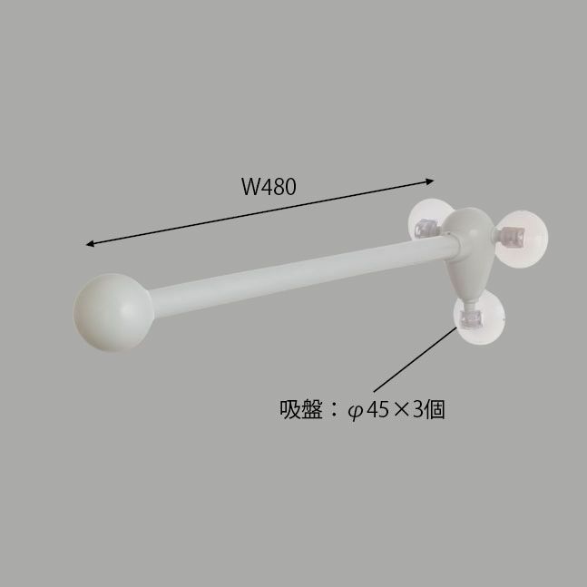吸盤式大型フラッグパーツマウスＡ2縦用のサイズ表記、部位説明画像