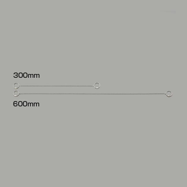 盗難防止用ボールチェーン３ｍｍΦのサイズ表記画像
