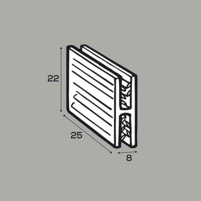 カード・パネル連結用ＳＧＨクリップ１～３ｍｍ用のサイズ表記画像