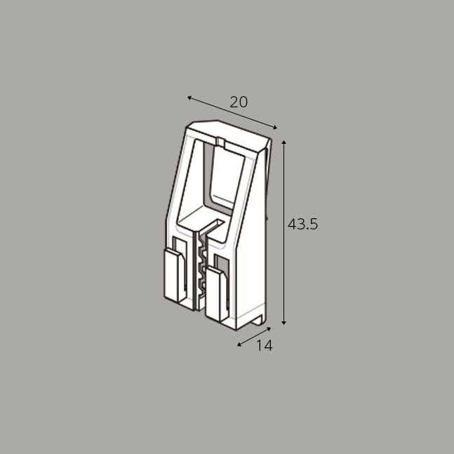 ２ＷＡＹサインホルダーＡＢＳのサイズ表記画像
